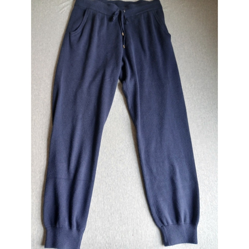 Chicos Pants 1 / Medium Cashmere Blend Jogger Ankle Elastic Waist Knit Cozy